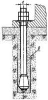 Болты фундаментные ГОСТ 24379.1-80 с коническим концом вар. 1-3 устанавливаются в просверленные скважины