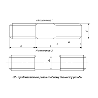 Шпилька с ввинчиваемым концом, класс точности А ГОСТ 22041-76 - фото - 1
